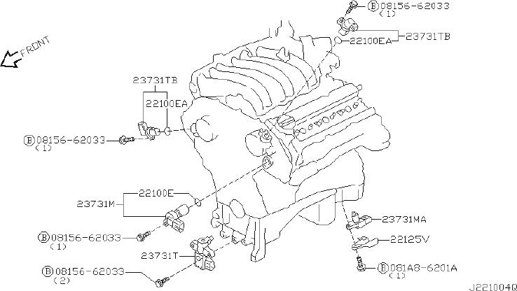 INFINITI QX4 Engine Crankshaft Position Sensor. REF, MITSUBISHI